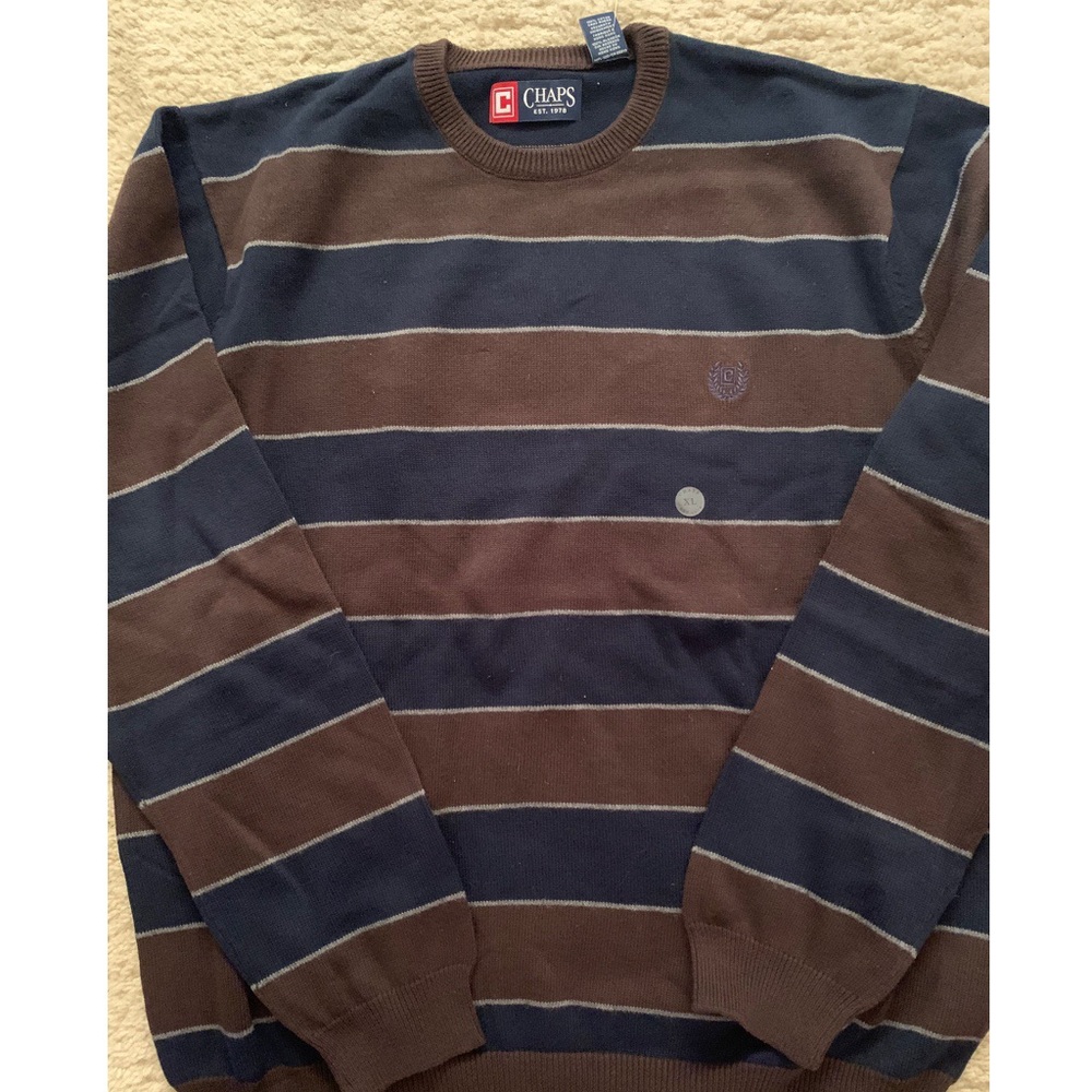 Men’s CHAPS stripe sweater NWT
